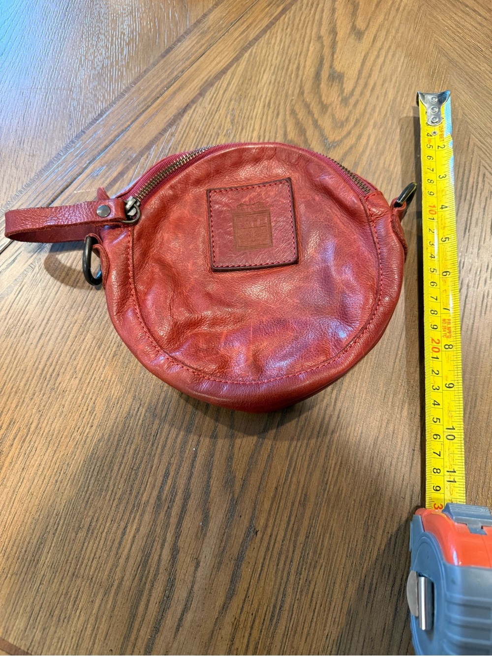 Vintage FRYE Red Leather Wristlet Pouch